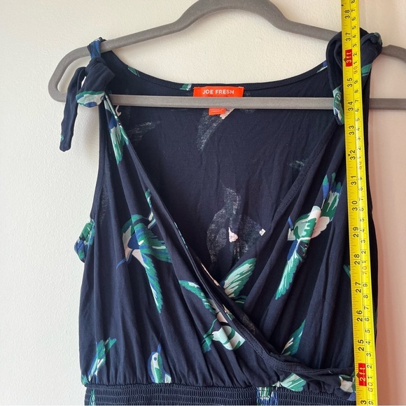 Joe fresh hummingbird knee length wrap dress size small | tie shoulder sundress - Picture 7 of 11